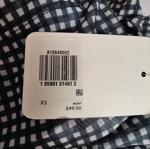 Levi's Sheer Long Sleeve Cropped Top Size XS NEW - Picture 5 of 6